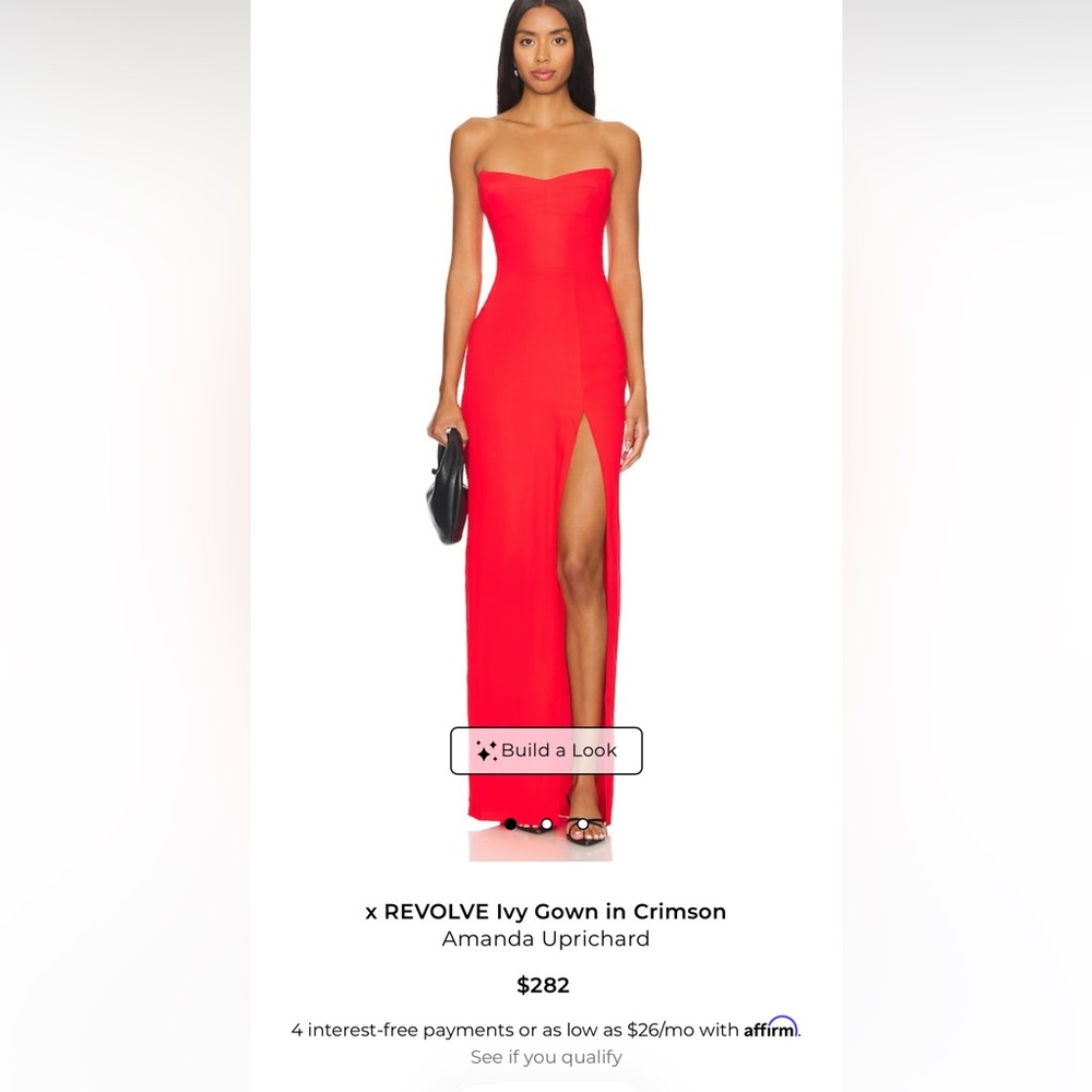 Amanda Uprichard Strapless Red Dress